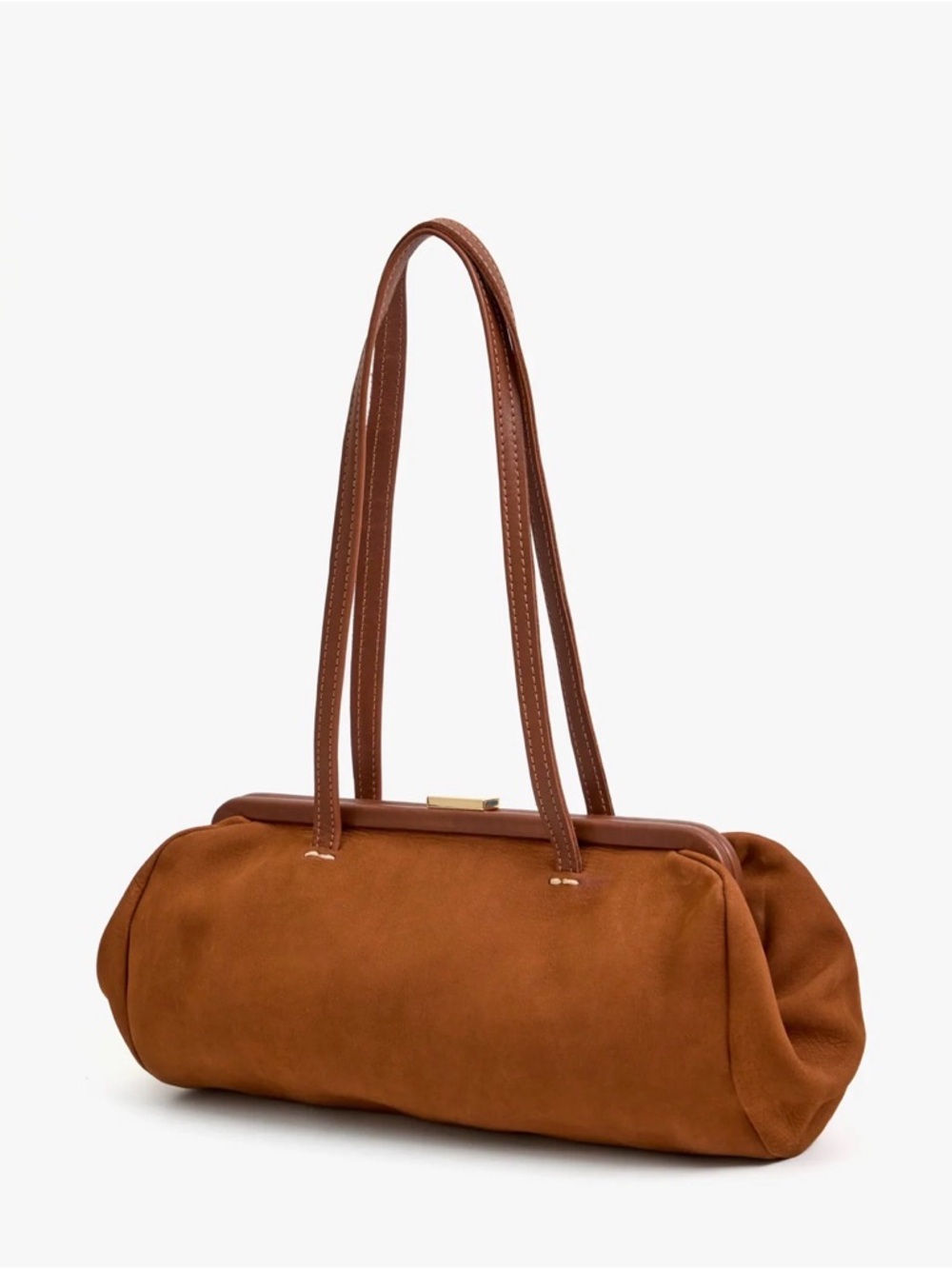 Clare V Yvette baguette in hazelnut suede - Picture 5 of 8